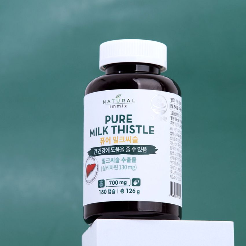 퓨어 밀크씨슬 영양제 700mg x 180캡슐 (6개월분) 간 실리마린