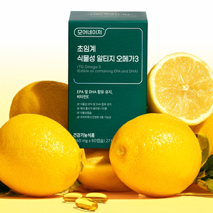 모어네이처 초임계 식물성 알티지 오메가3 rTG EPA DHA 임산부 60캡슐, 1개