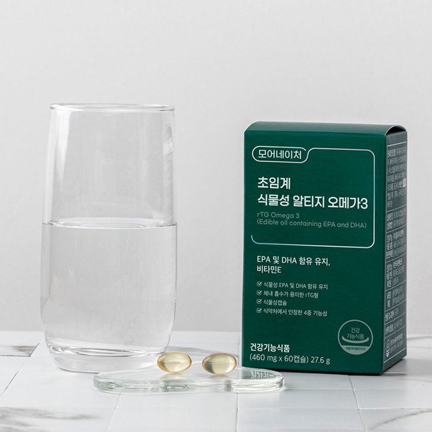 모어네이처 초임계 식물성 알티지 오메가3 rTG EPA DHA 임산부 60캡슐, 1개