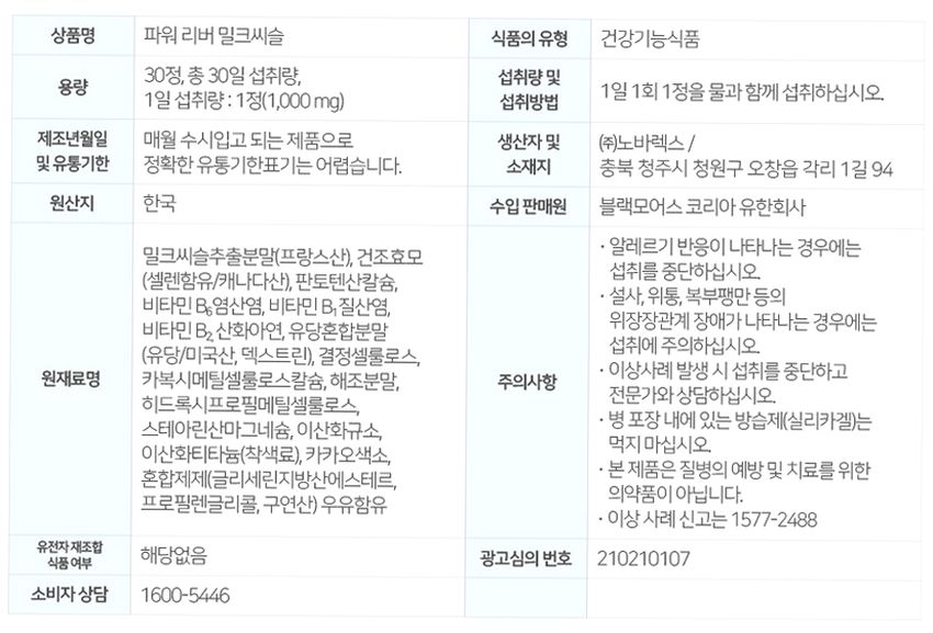 [코스트코] 블랙모어스 밀크씨슬 간건강 영양제 실리마린 비타민B 30정, 3개