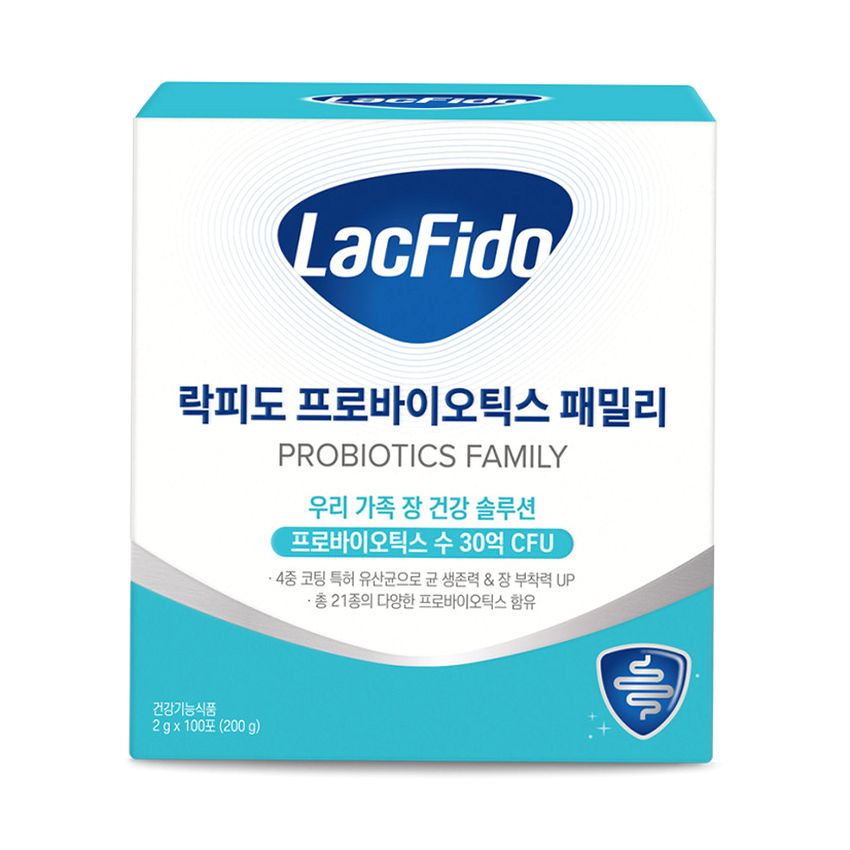 락피도 프로바이오틱스 온가족 유산균 패밀리 30억CFU 2g 100포, 1개